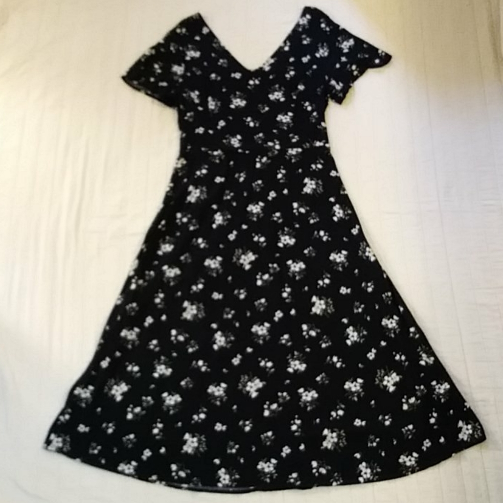 Old Navy Floral Midi Dress Large Tall